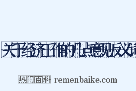 关于经济工作的几点意见反义词是什么意思的图片